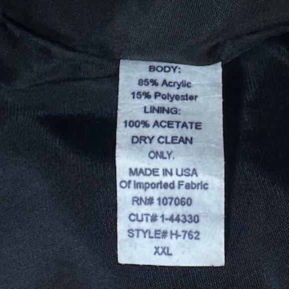 Vintage International Male Faux Fur Coat XXL Black and Lined - EUC - Made in USA - Picture 6 of 9